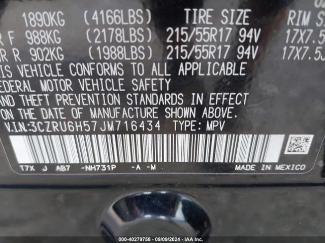 Photo 8 VIN: 3CZRU6H57JM716434 - HONDA HR-V 