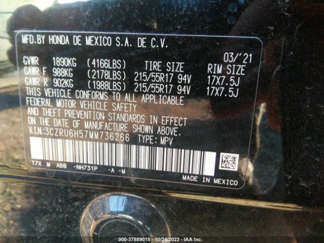 Photo 8 VIN: 3CZRU6H57MM736266 - HONDA HR-V 