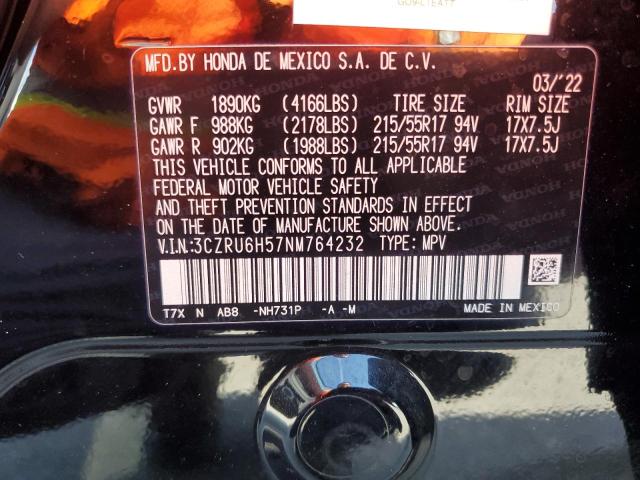 Photo 11 VIN: 3CZRU6H57NM764232 - HONDA HR-V EX 