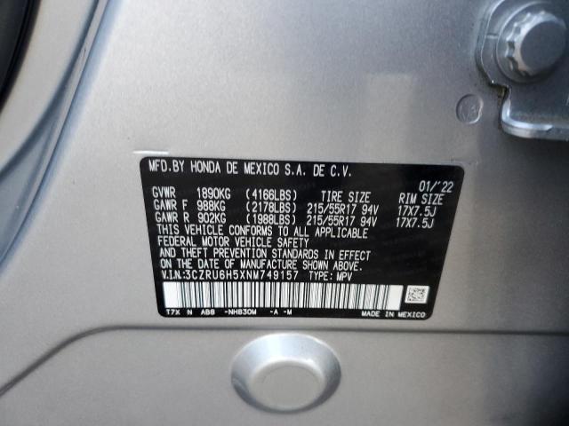 Photo 12 VIN: 3CZRU6H5XNM749157 - HONDA HR-V EX 