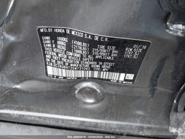 Photo 8 VIN: 3CZRU6H72GM731062 - HONDA HR-V 