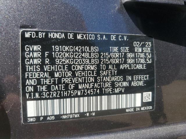 Photo 11 VIN: 3CZRZ1H75PM734574 - HONDA HR-V EXL 