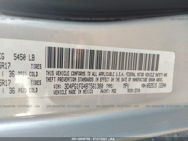 Photo 8 VIN: 3D4PG1FG4BT561380 - DODGE JOURNEY 