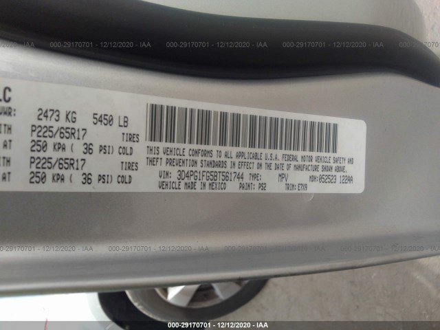 Photo 8 VIN: 3D4PG1FG5BT561744 - DODGE JOURNEY 