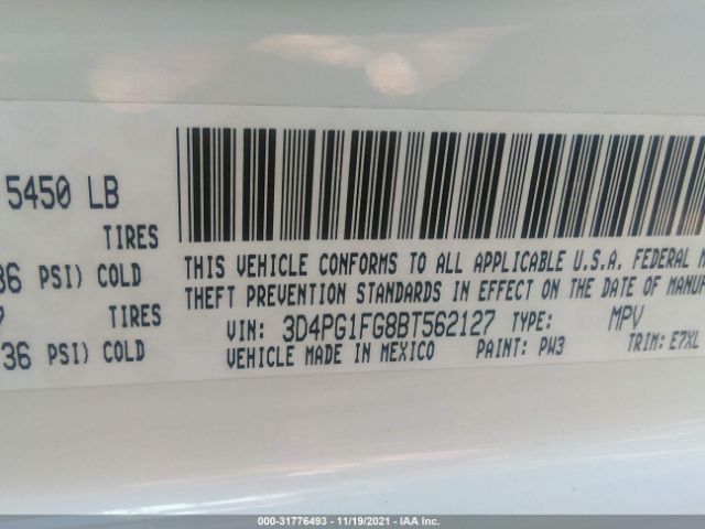 Photo 8 VIN: 3D4PG1FG8BT562127 - DODGE JOURNEY 