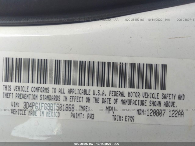 Photo 8 VIN: 3D4PG1FG9BT501868 - DODGE JOURNEY 