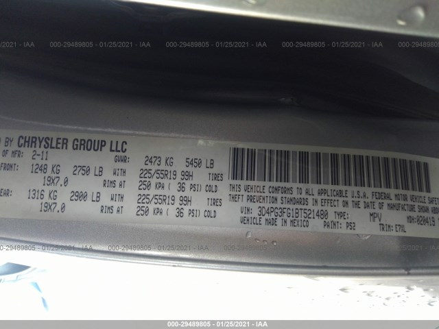 Photo 8 VIN: 3D4PG3FG1BT521480 - DODGE JOURNEY 