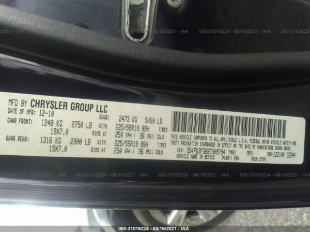 Photo 8 VIN: 3D4PG3FG8BT509794 - DODGE JOURNEY 