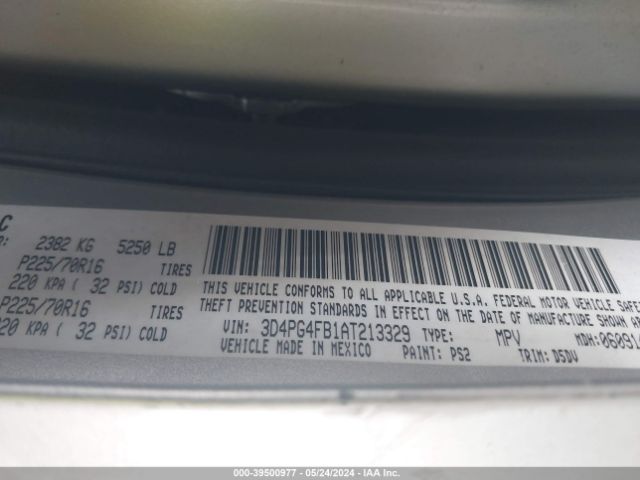 Photo 8 VIN: 3D4PG4FB1AT213329 - DODGE JOURNEY 