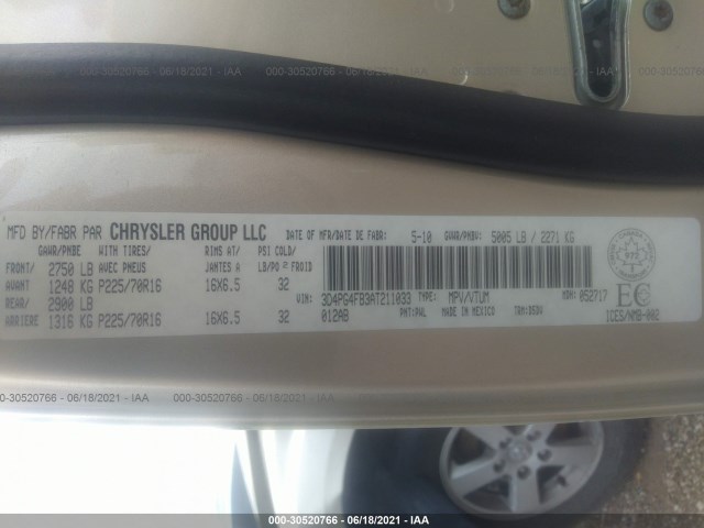 Photo 8 VIN: 3D4PG4FB3AT211033 - DODGE JOURNEY 