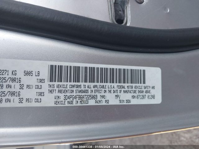 Photo 8 VIN: 3D4PG4FB6AT225069 - DODGE JOURNEY 