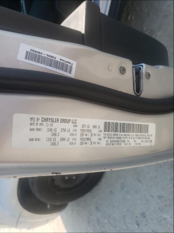 Photo 9 VIN: 3D4PG4FB6AT274384 - DODGE JOURNEY SE 