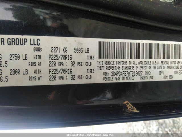 Photo 8 VIN: 3D4PG4FB7AT213027 - DODGE JOURNEY 