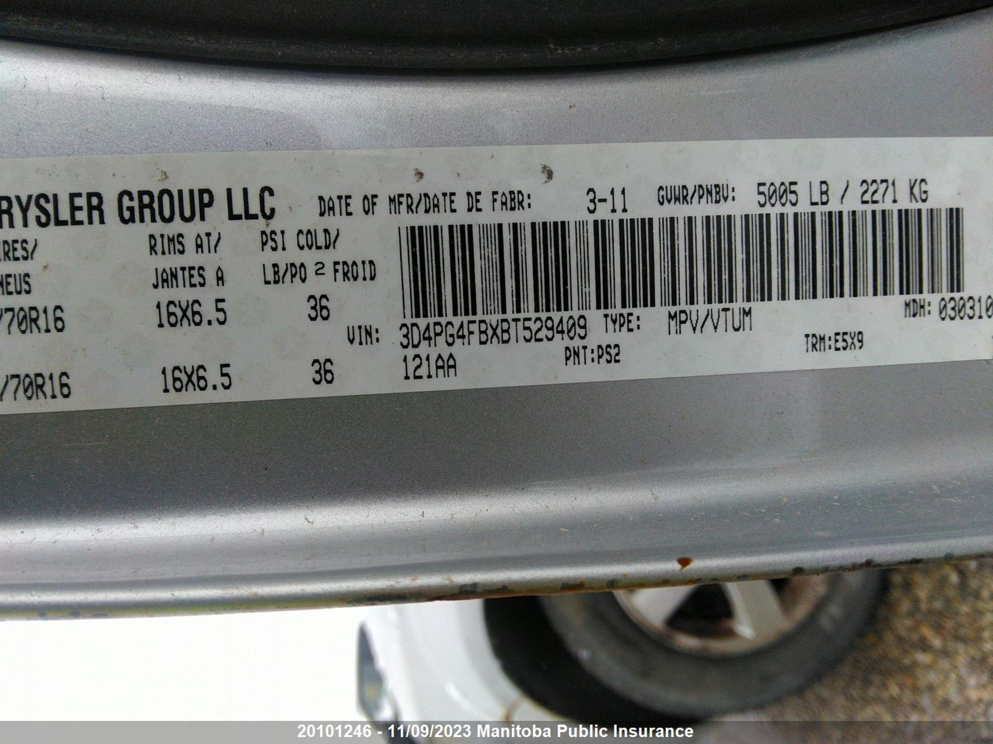 Photo 8 VIN: 3D4PG4FBXBT529409 - DODGE JOURNEY 