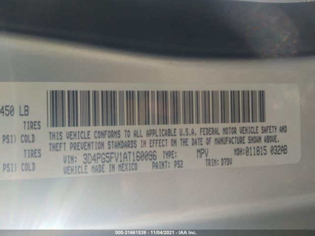 Photo 8 VIN: 3D4PG5FV1AT160096 - DODGE JOURNEY 