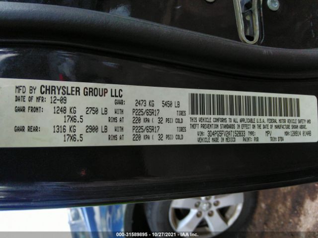 Photo 8 VIN: 3D4PG5FV2AT152833 - DODGE JOURNEY 