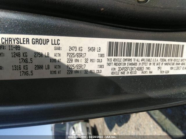 Photo 8 VIN: 3D4PG5FV3AT146863 - DODGE JOURNEY 