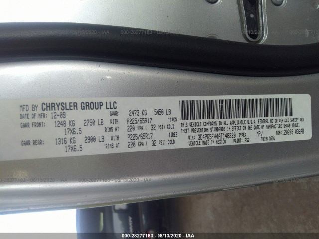 Photo 8 VIN: 3D4PG5FV4AT148220 - DODGE JOURNEY 