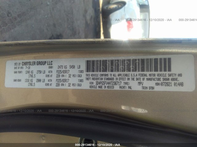 Photo 8 VIN: 3D4PG5FV4AT236717 - DODGE JOURNEY 