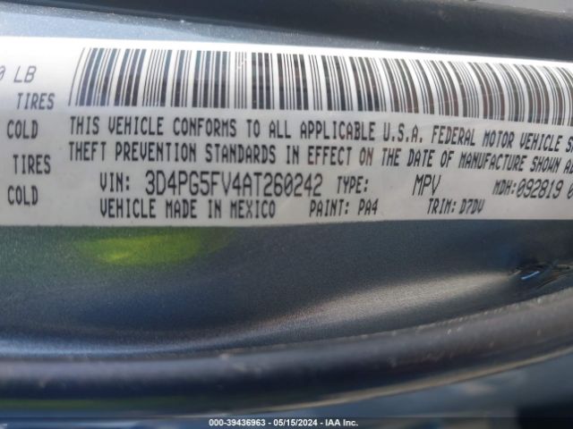 Photo 8 VIN: 3D4PG5FV4AT260242 - DODGE JOURNEY 