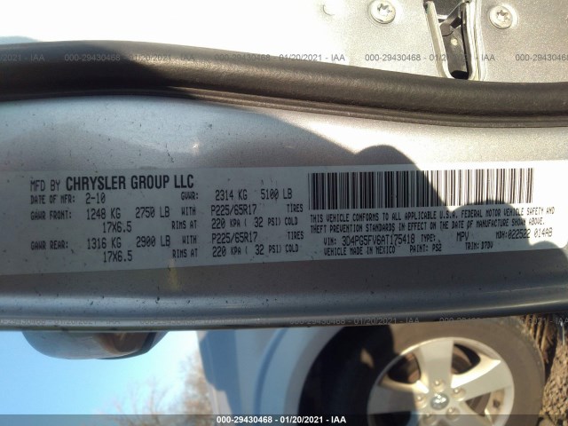 Photo 8 VIN: 3D4PG5FV6AT175418 - DODGE JOURNEY 