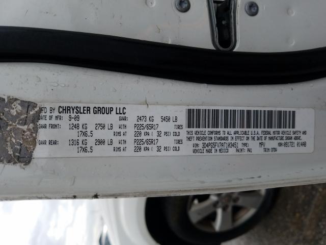 Photo 9 VIN: 3D4PG5FV7AT103451 - DODGE JOURNEY SX 