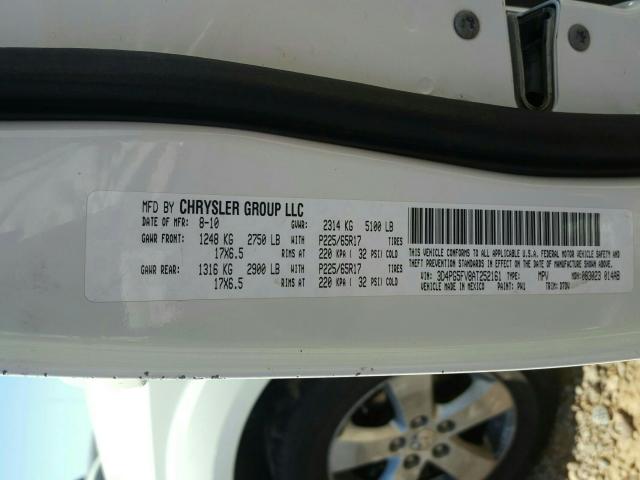 Photo 9 VIN: 3D4PG5FV8AT252161 - DODGE JOURNEY SX 