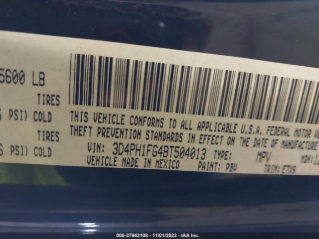 Photo 8 VIN: 3D4PH1FG4BT504013 - DODGE JOURNEY 