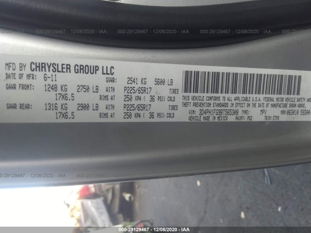 Photo 8 VIN: 3D4PH1FG9BT565308 - DODGE JOURNEY 