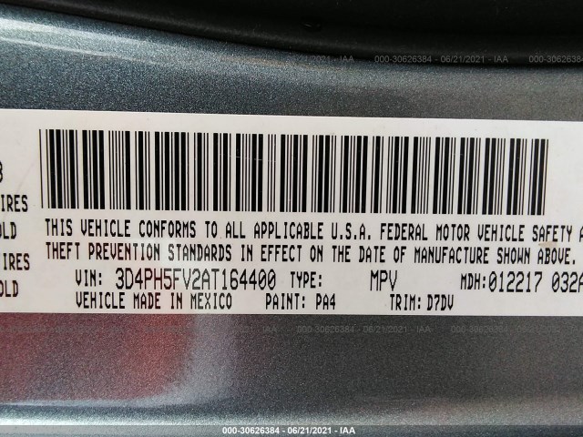 Photo 8 VIN: 3D4PH5FV2AT164400 - DODGE JOURNEY 