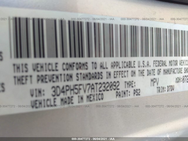 Photo 8 VIN: 3D4PH5FV7AT232092 - DODGE JOURNEY 