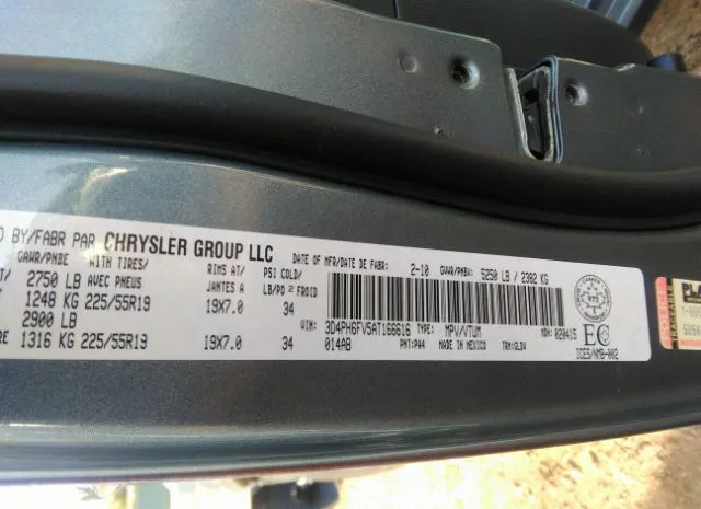 Photo 8 VIN: 3D4PH6FV5AT166616 - DODGE JOURNEY 