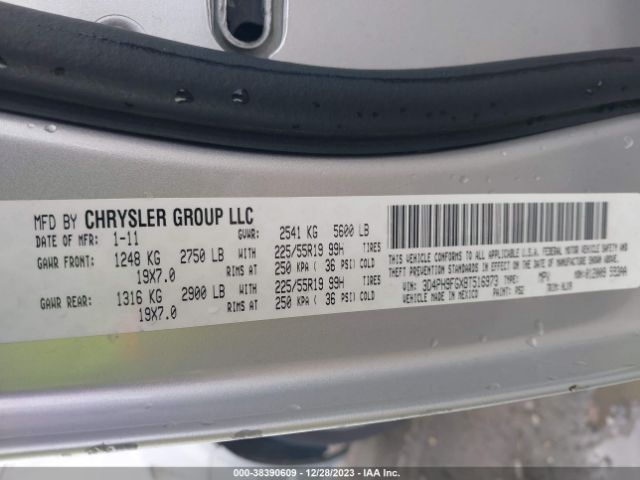 Photo 8 VIN: 3D4PH9FGXBT516973 - DODGE JOURNEY 