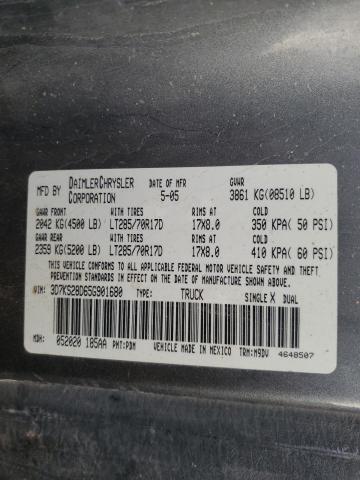 Photo 11 VIN: 3D7KS28D65G901680 - DODGE RAM 2500 