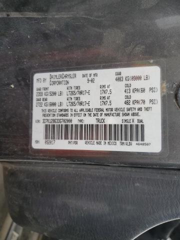 Photo 11 VIN: 3D7KU28633G702000 - DODGE RAM 2500 