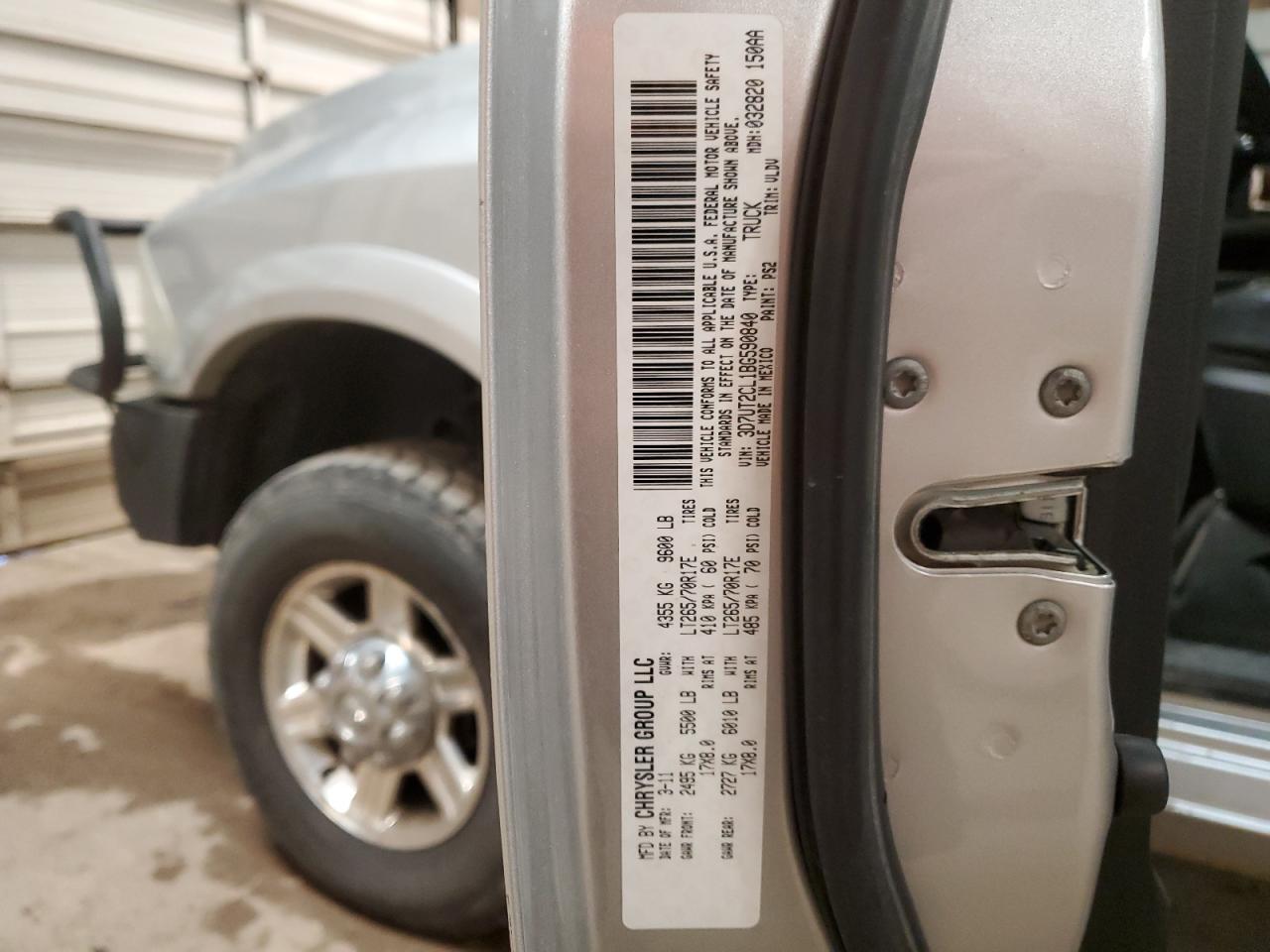 Photo 12 VIN: 3D7UT2CL1BG590840 - DODGE RAM 