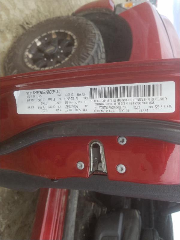 Photo 9 VIN: 3D7UT2CL3AG106729 - DODGE RAM 2500 