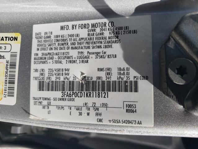 Photo 11 VIN: 3FA6P0CD1KR118121 - FORD FUSION 