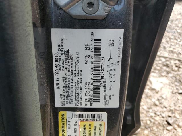 Photo 12 VIN: 3FA6P0CD2KR234055 - FORD FUSION 