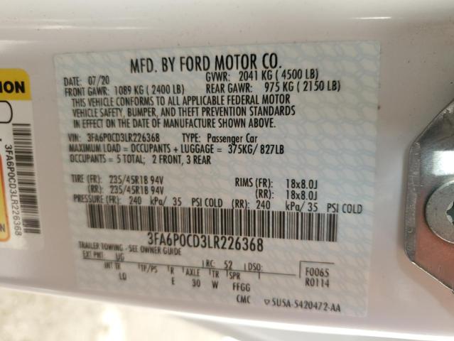 Photo 11 VIN: 3FA6P0CD3LR226368 - FORD FUSION SEL 