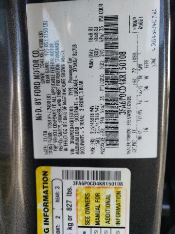 Photo 11 VIN: 3FA6P0CD4KR150108 - FORD FUSION 