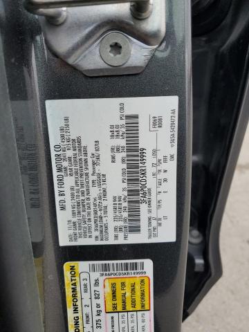 Photo 9 VIN: 3FA6P0CD5KR149999 - FORD FUSION SEL 