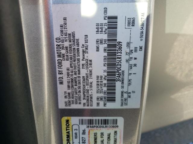 Photo 11 VIN: 3FA6P0CD5LR133609 - FORD FUSION SEL 