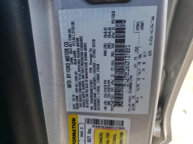 Photo 11 VIN: 3FA6P0CD6KR127803 - FORD FUSION SEL 