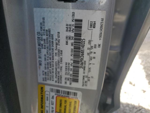 Photo 12 VIN: 3FA6P0CD6KR140325 - FORD FUSION SEL 