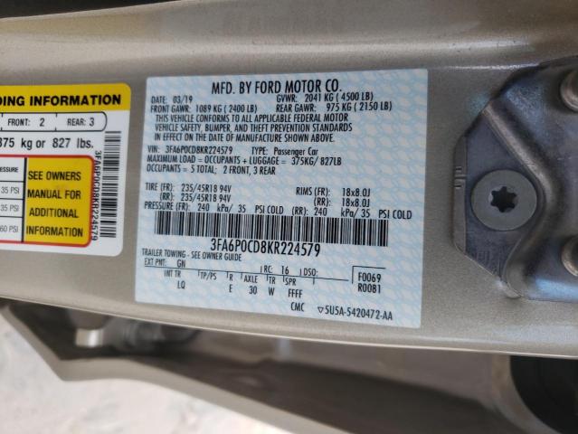 Photo 9 VIN: 3FA6P0CD8KR224579 - FORD FUSION 