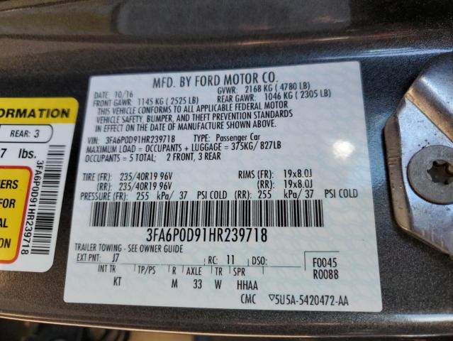 Photo 11 VIN: 3FA6P0D91HR239718 - FORD FUSION TIT 