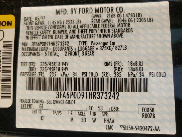 Photo 9 VIN: 3FA6P0D91HR373242 - FORD FUSION TIT 