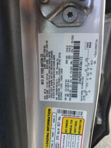 Photo 11 VIN: 3FA6P0D91KR106173 - FORD FUSION TIT 