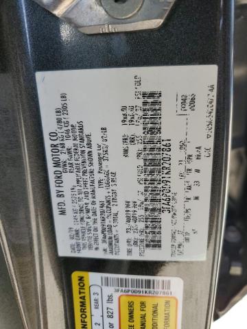 Photo 11 VIN: 3FA6P0D91KR207861 - FORD FUSION TIT 